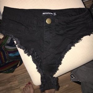 Festival denim thong shorts